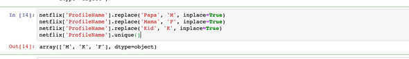 replace values in the column